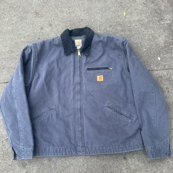 Vintage Carhartt Detroit PTL Blue Medium Jacket - Picture 6 of 8